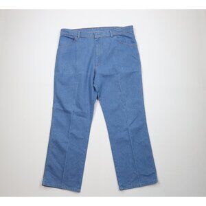 Vintage 90s Y2K Wrangler Mens 40x29 Faded Wide Leg Western Denim Jeans Blue